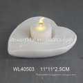 White porcelain crafts ceramic christmas candle holder with snowflake design